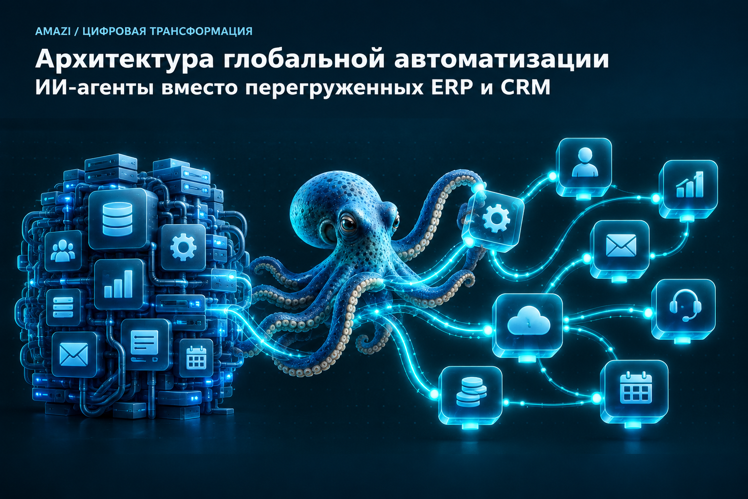 ИИ-агент Amazi преобразует громоздкую монолитную ERP и CRM в связанные модули для задач бизнеса